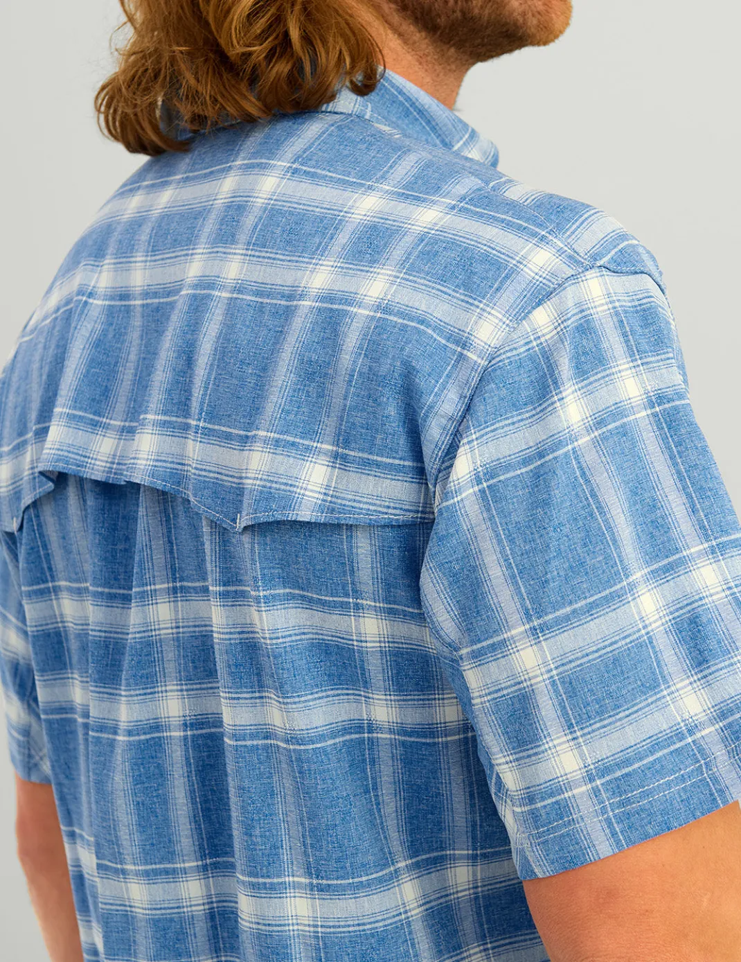 Diamond Back Plaid Short Sleeve Button-Down