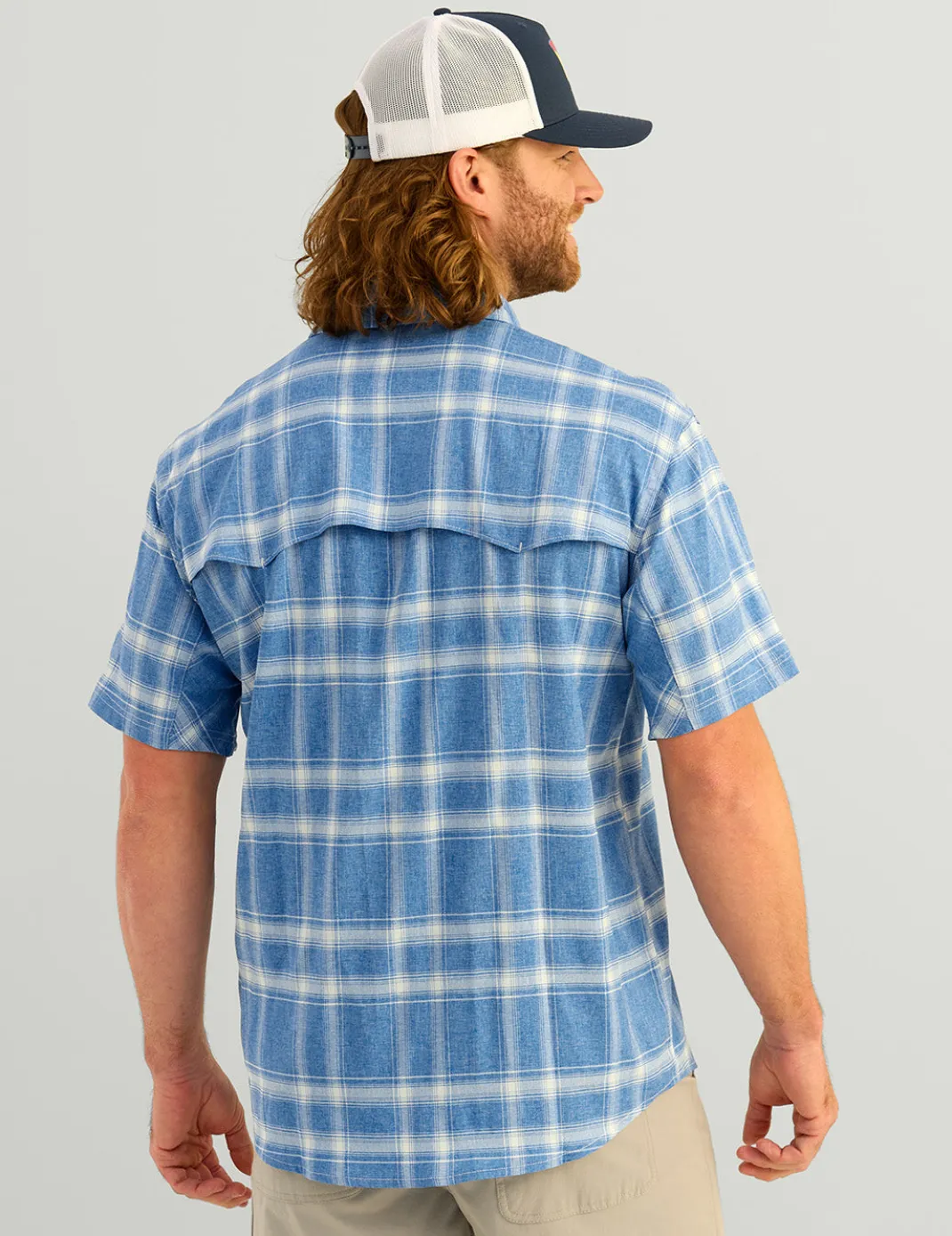 Diamond Back Plaid Short Sleeve Button-Down